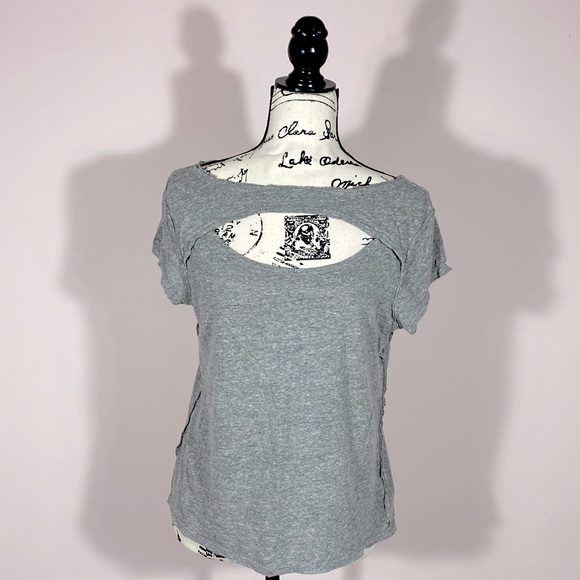 Free People We The Free Cutout Oversized Shirt - Picture 1 of 7